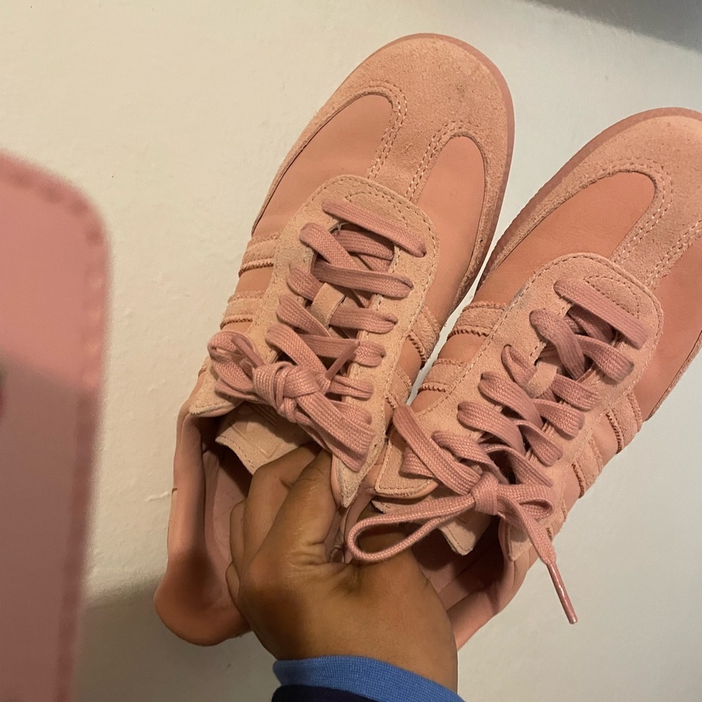 Pink adidas sambas size 9